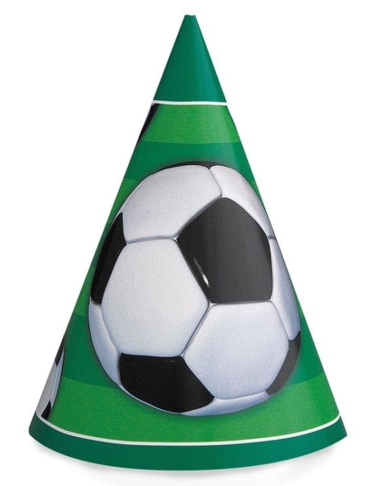 Soccer Paper Hats 8pcs