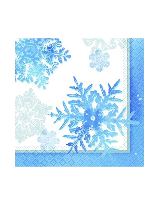Christmas Snow Flakes Paper Napkins 33 x 33cms