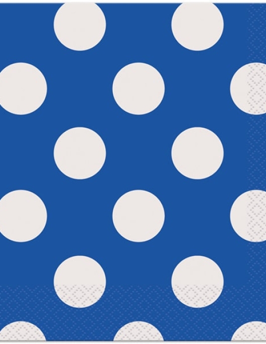 Blue Polka Dots Paper Napkins 33 x 33cms