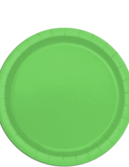 Green Round Paper Plates