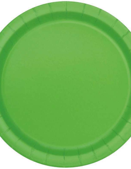 Green Round Paper Plates