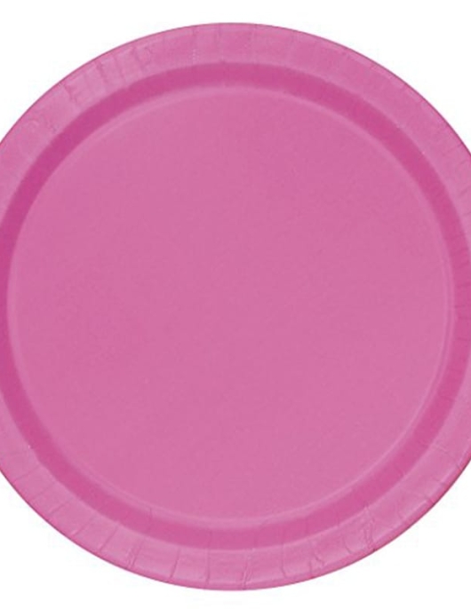 Pink Round Paper Plates