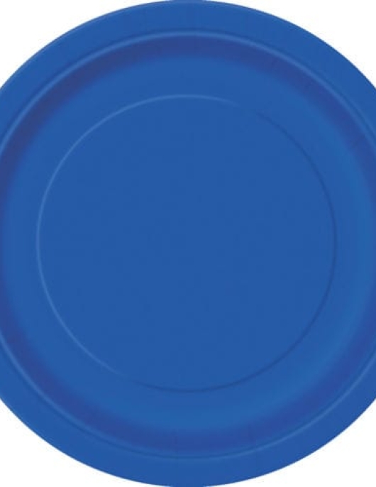 Blue Round Paper Plates