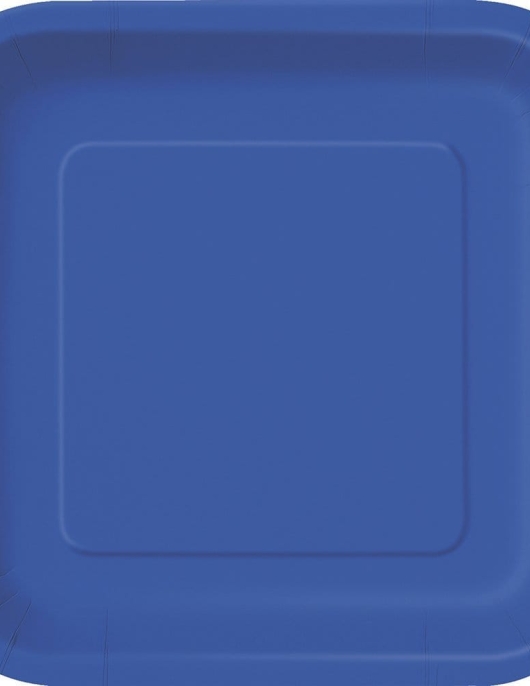 Blue Square Paper Plates