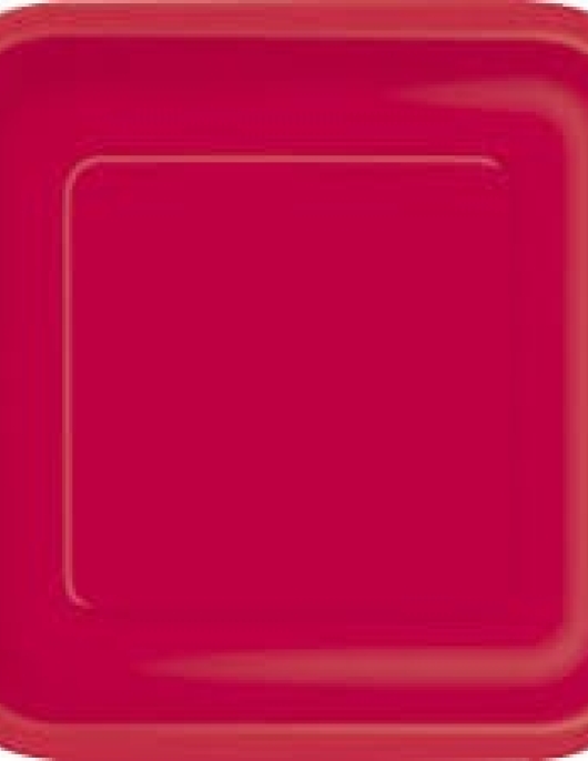 Red Square Paper Plates