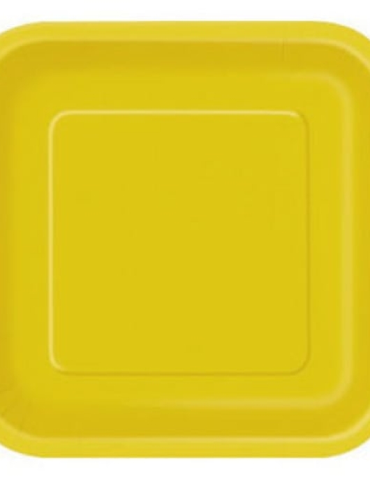 Yellow Square Paper Plates