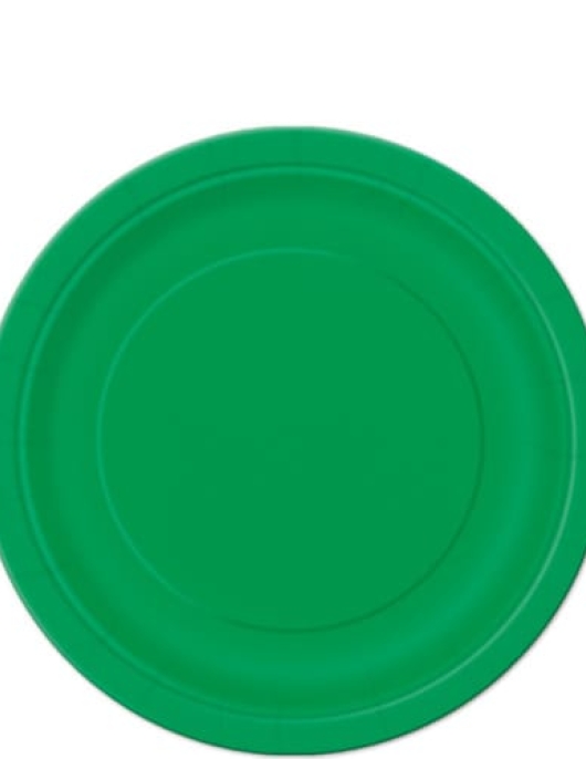 Green Round Paper Plates