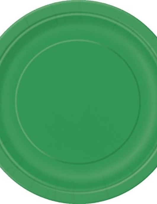 Green Round Paper Plates