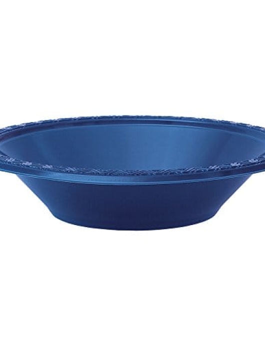 Blue Round Plastic Deep Bowls
