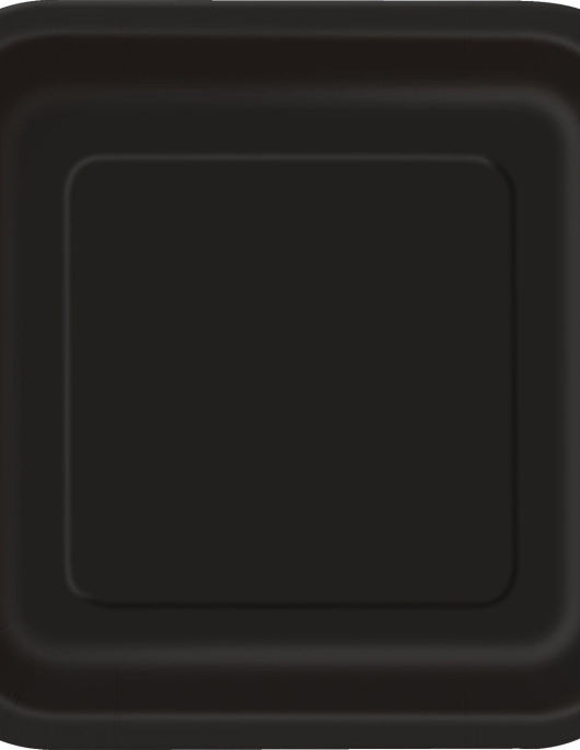 Black Square Paper Plates