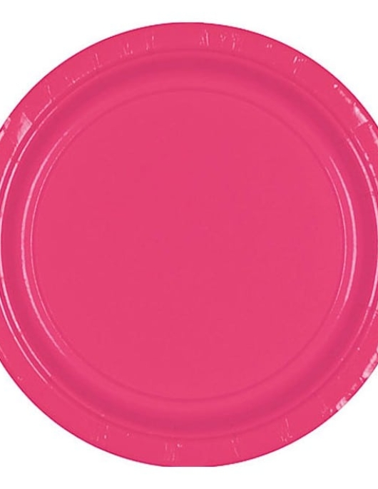 Pink Round Plastic Deep Plates