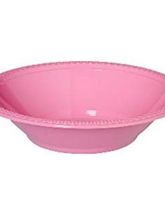 Pink Round Plastic Deep Bowls