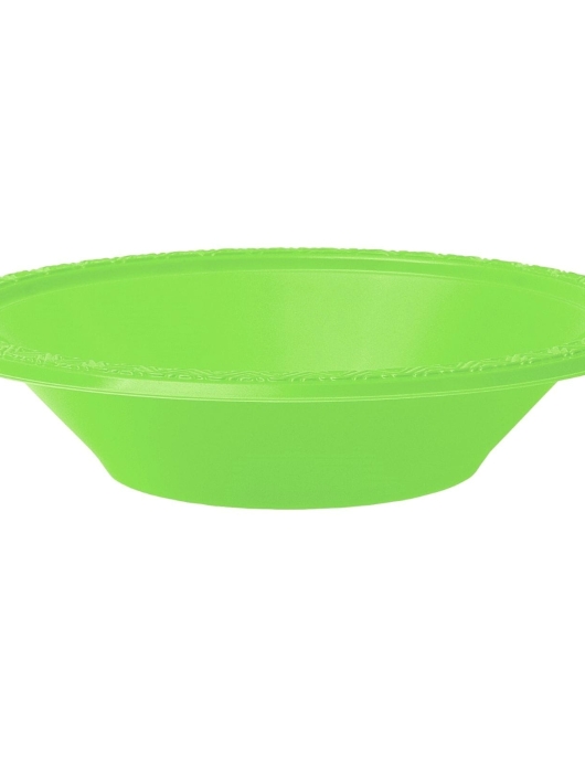 Green Round Plastic Deep Bowls