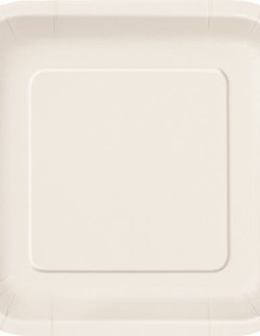 Vanilla Square Paper Plates