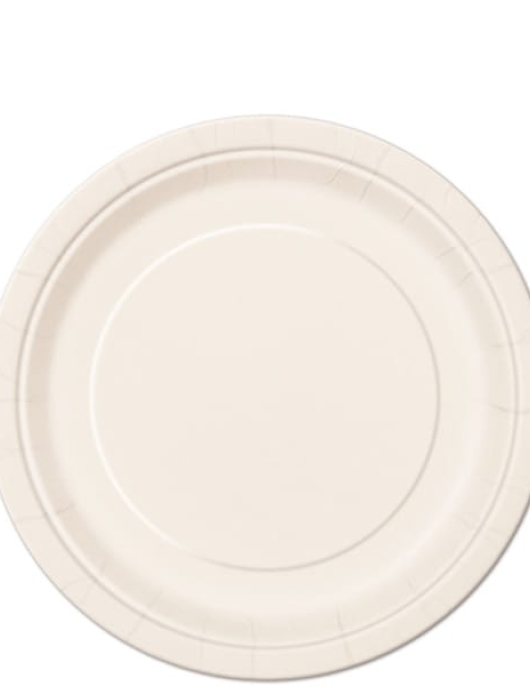 Vanilla Round Paper Plates