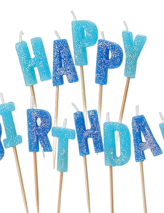 Glitz Happy Birthday Letter Cake Candle 