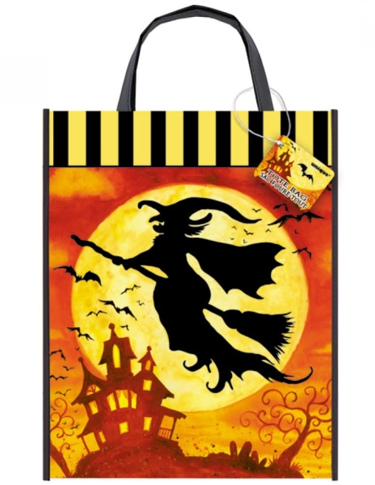 Halloween Spooky Hollow Plastic Tote Bag 30 x 38cms