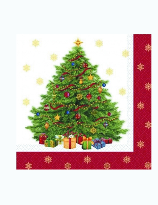 Christmas Tree Paper Napkins 33 x 33cms