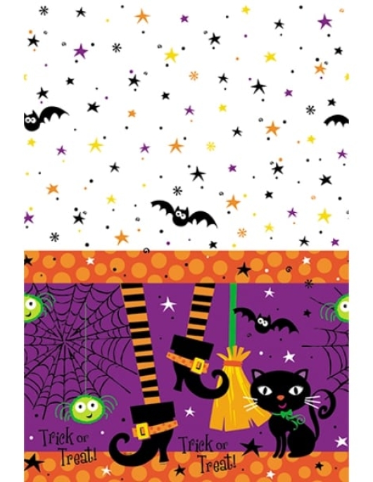 Halloween Spooky Plastic Table Cover 137 x 213cms