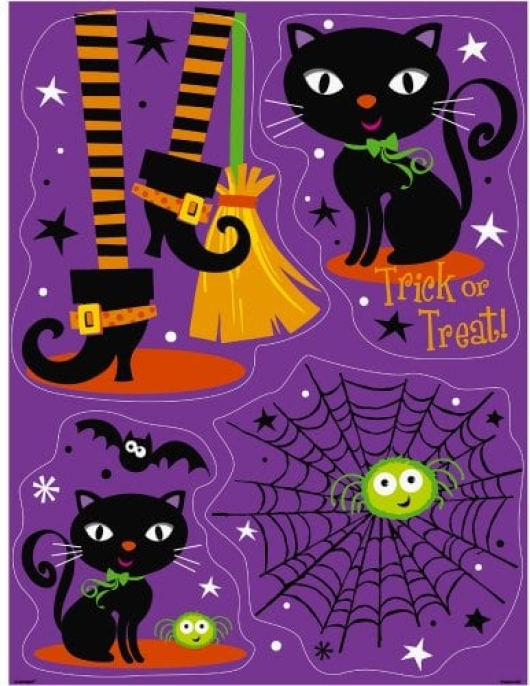 Window Clings Trick or Treat (Witch Theme)
