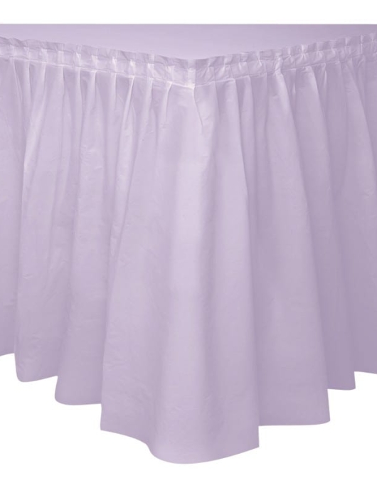 Purple Plastic Table Skirt 29 in x 14 ft