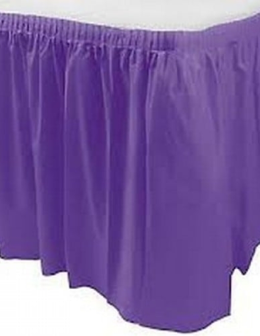 Purple Plastic Table Skirt 29 in x 14 ft