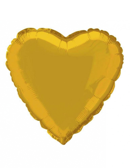 Metallic Gold Heart Shape Foil Balloon 18inches