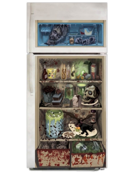 Horror Refrigerator Door Cover 85 x 165.1cms