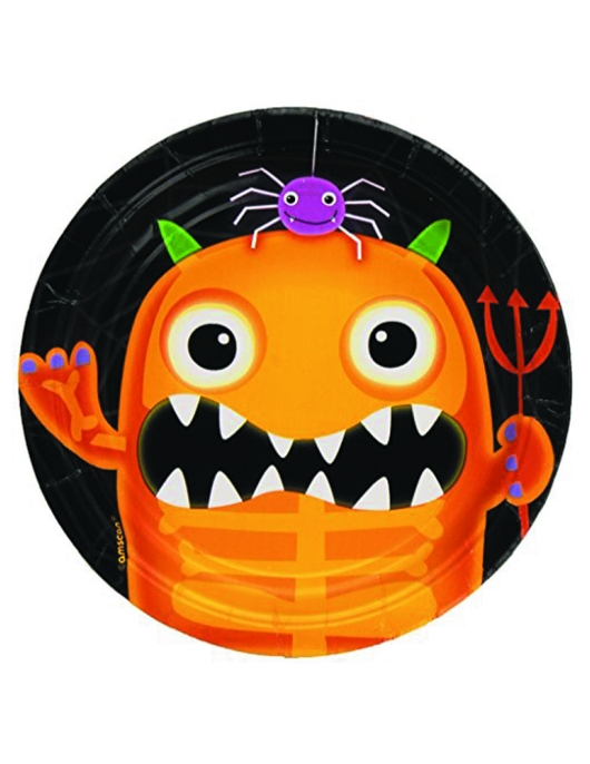 Halloween Boo Crew Round Paper Plates 17.8cms